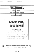 Durme, Durme SSAA choral sheet music cover